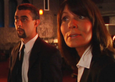 Still from the feature film, Portland Dom, with John San Nicolas and Karla Mason.